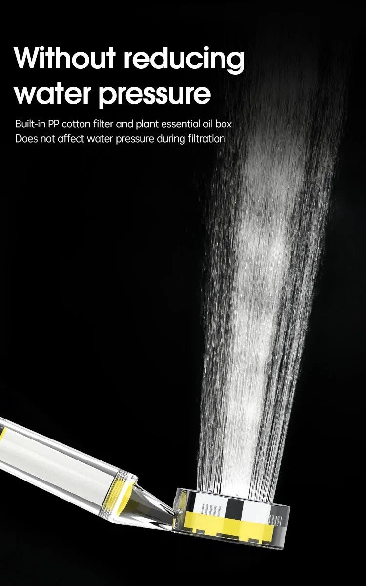 Bluejw Handheld Shower Head with Filter - High Pressure Solid State VC Showerhead + PP Cotton Water Filters, Showerhead Filters for Hard Water - Image 3